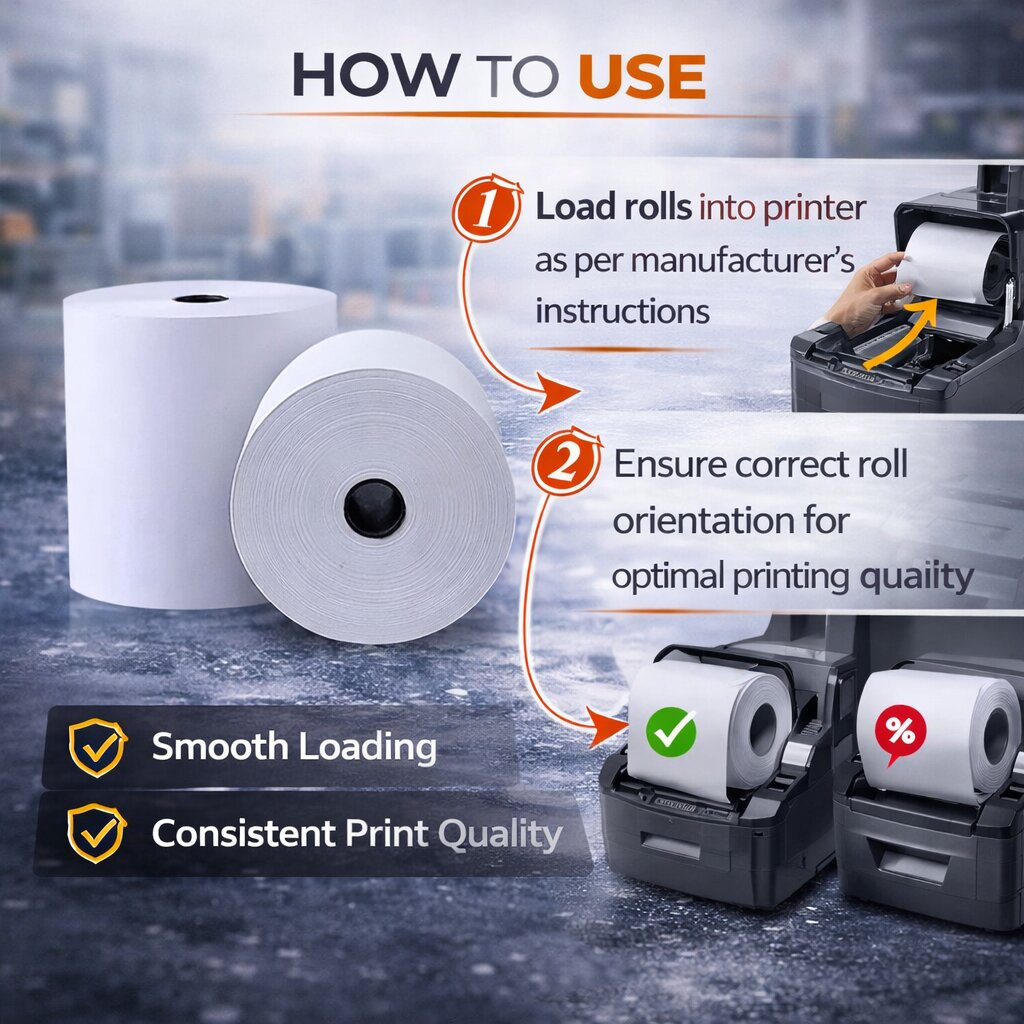 80 x 80 Thermal Paper Rolls (50 Pack) image 2
