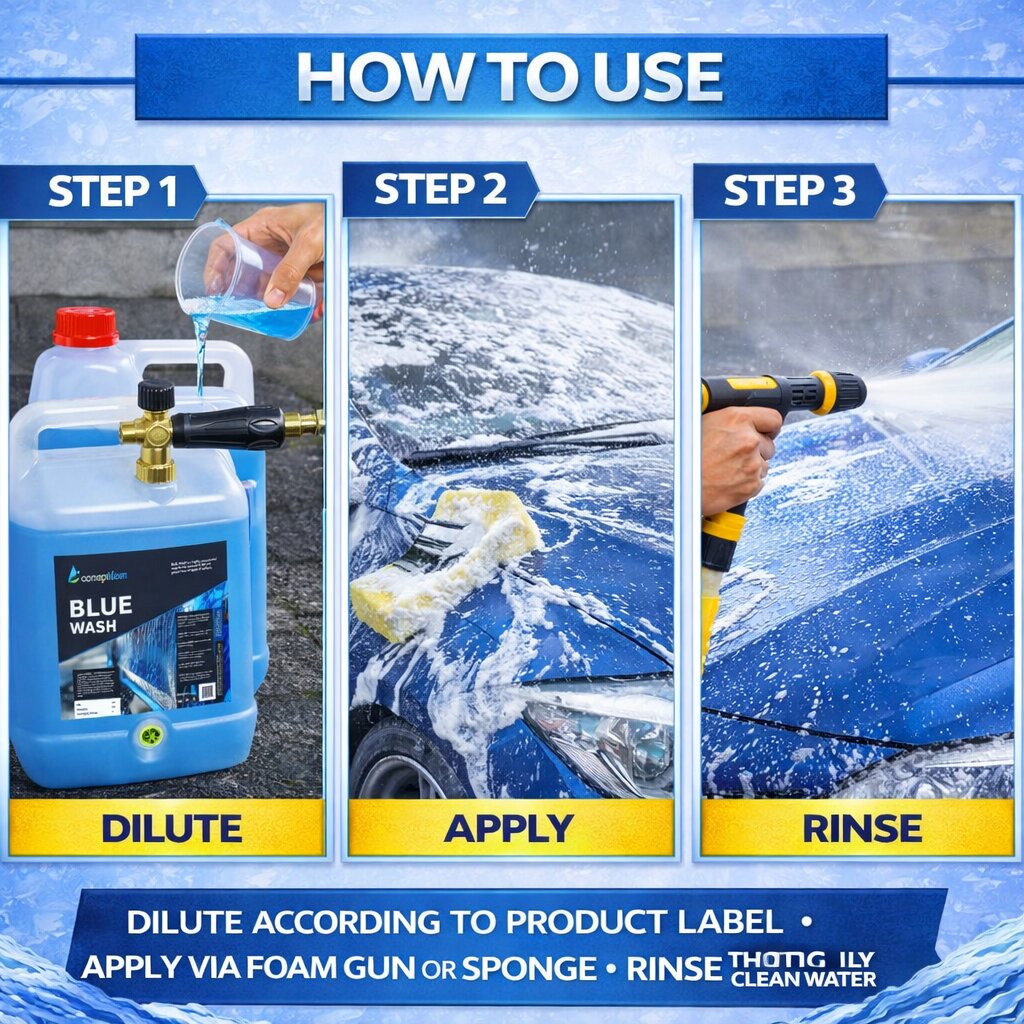 Blue Wash Car Shampoo 5L image 2