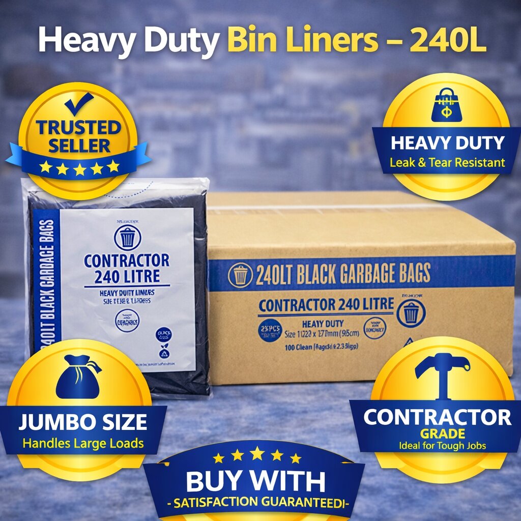 Heavy Duty Bin Liners - 240L image 1