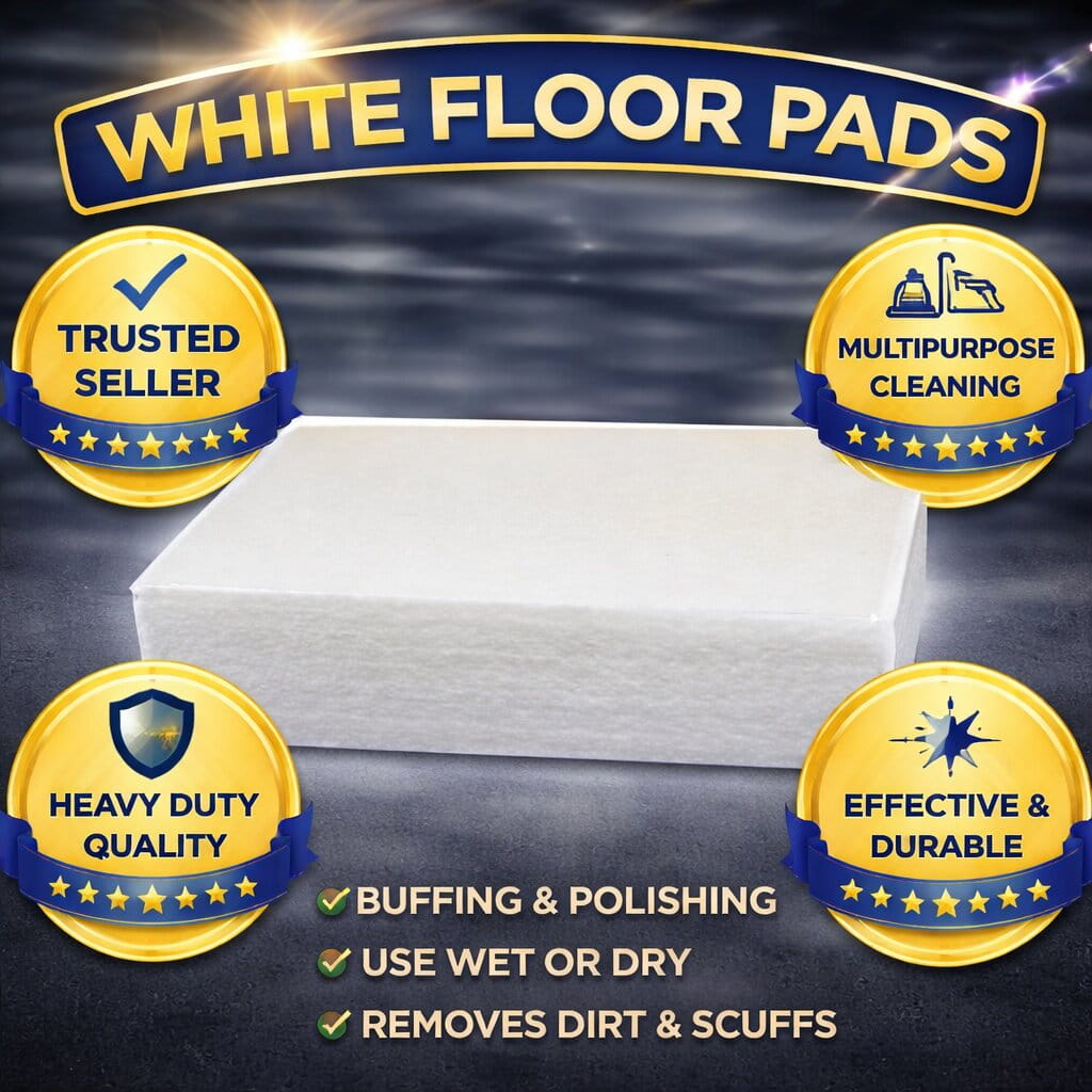 White Scourer – Heavy Duty Metal Cleaning Pad image 1