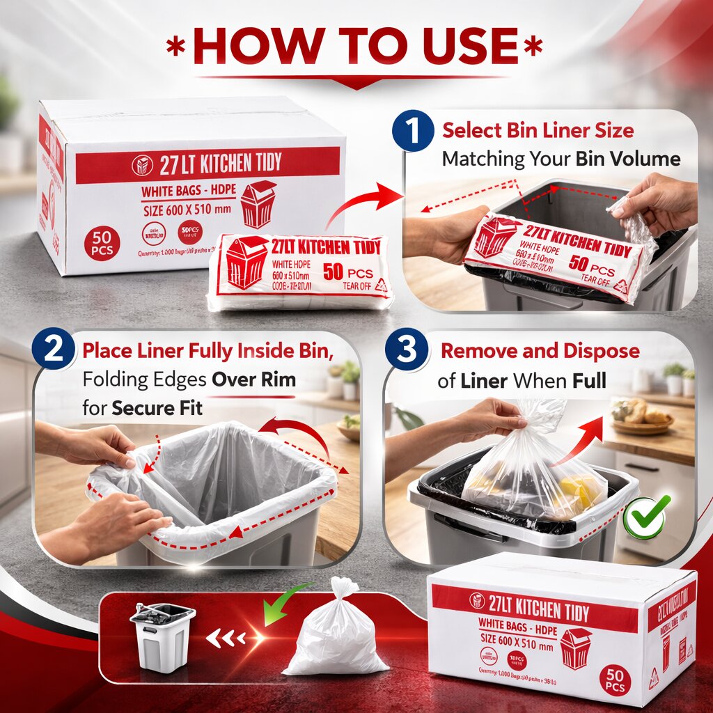 Heavy Duty Bin Liners - 27L image 2