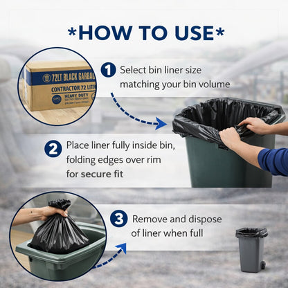 Heavy Duty Bin Liners - 72L image 2