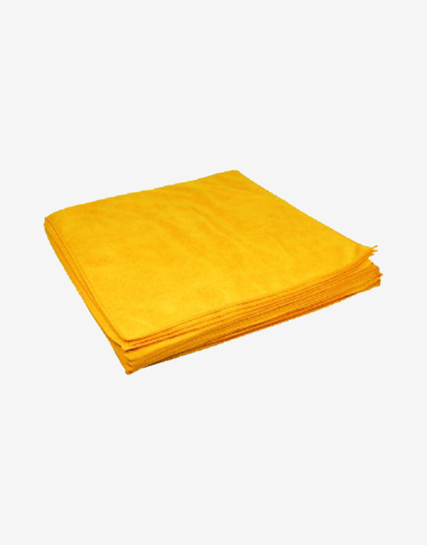 Yellow Microfibre Cloth 10 Pack (50×50 cm) – Car Detailing Cleaning & Polishing Towels image 0