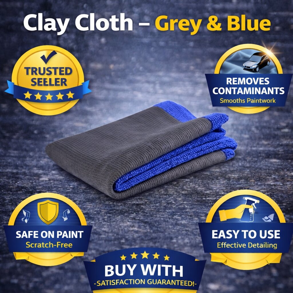 Clay Cloth – Grey & Blue image 1