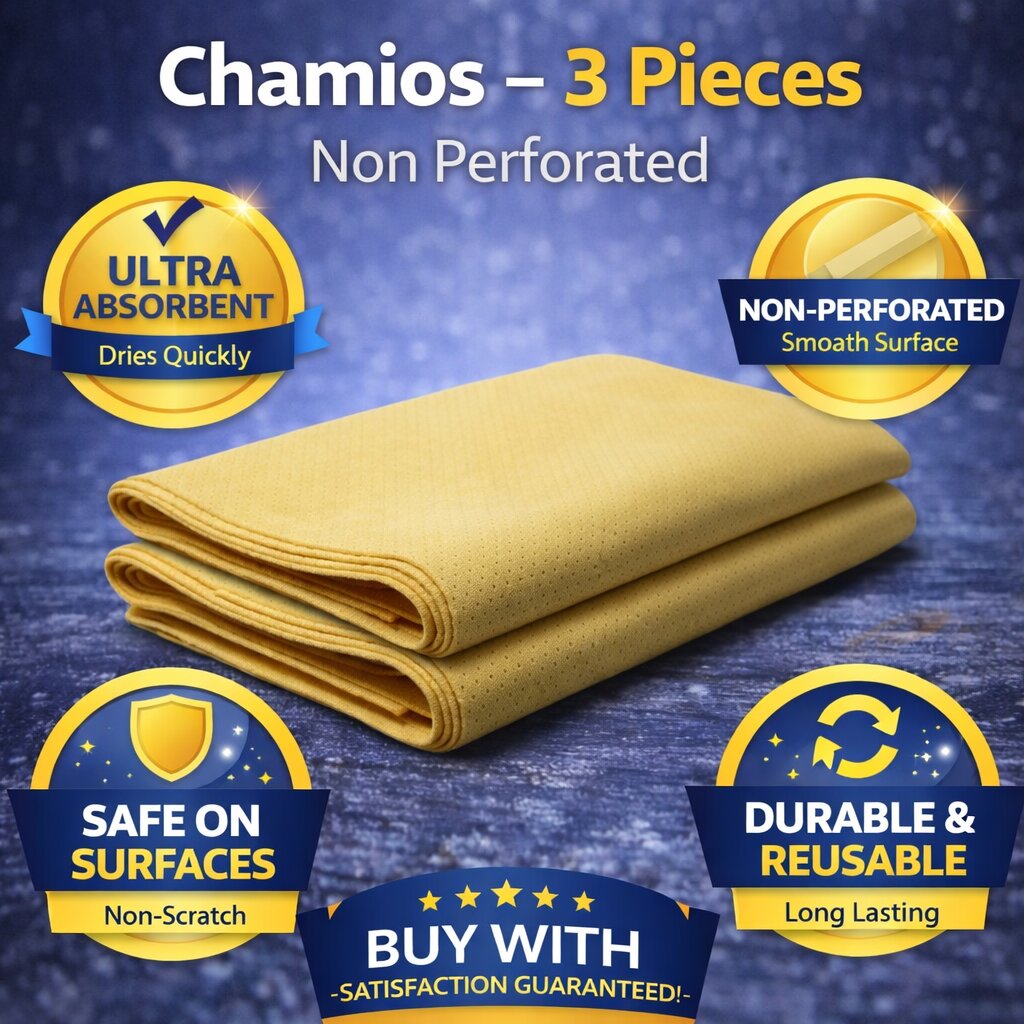 Chamois Cloth – 3 Pieces Non Perforated image 1