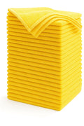 Premium Microfibre Cloth Yellow – Ultra Soft Lint-Free Car Detailing Cleaning Cloth (Pack of 10)
