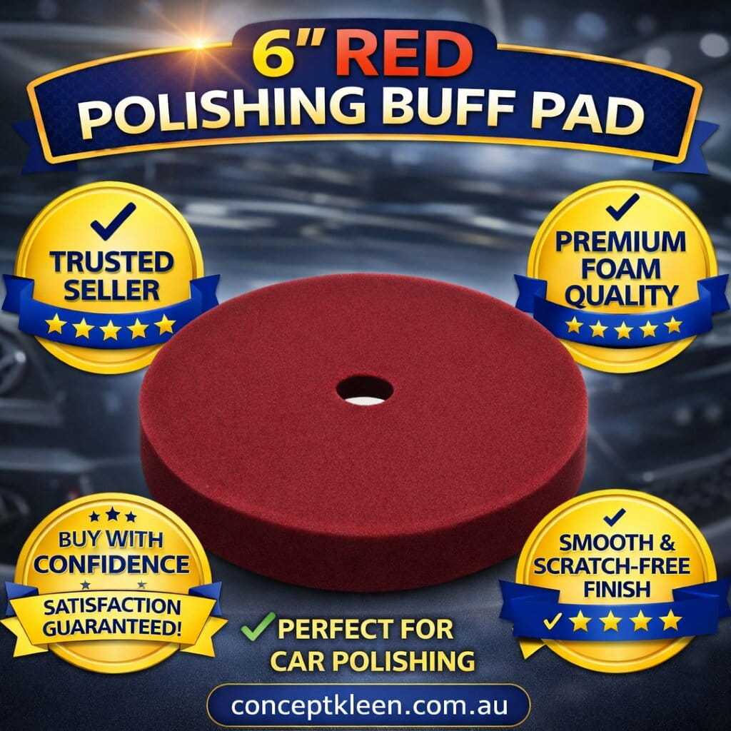 6″ Red Polishing Buff Pad image 1