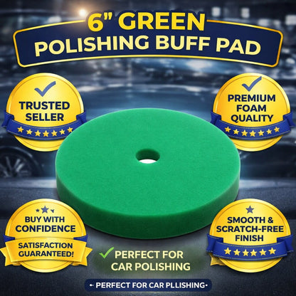 6″ Green Polishing Buff Pad image 1