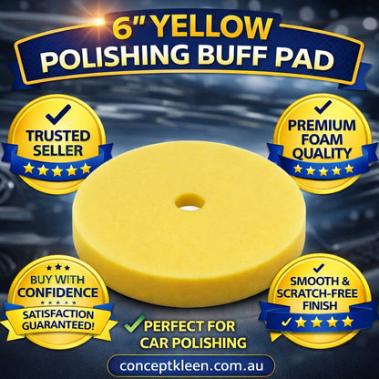6″ Yellow Polishing Buff Pad image 1