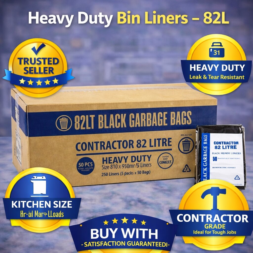 Heavy Duty Bin Liners-  82L image 1