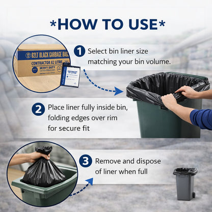 Heavy Duty Bin Liners-  82L image 2