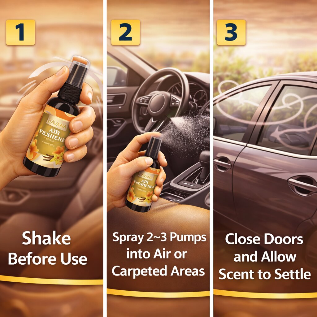 Havana Vanilla Car Air Freshener Spray Bottle image 2