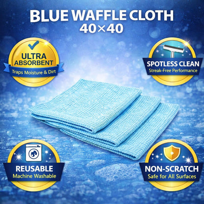 Blue Waffle Cloth 40×40 image 1