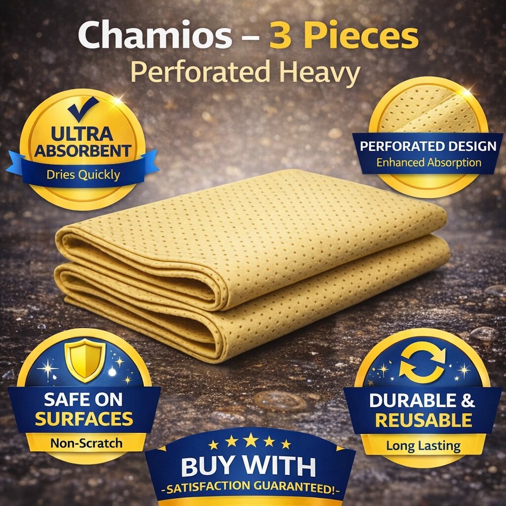 Chamois Cloth – 3 Pieces Perforated Heavy image 1