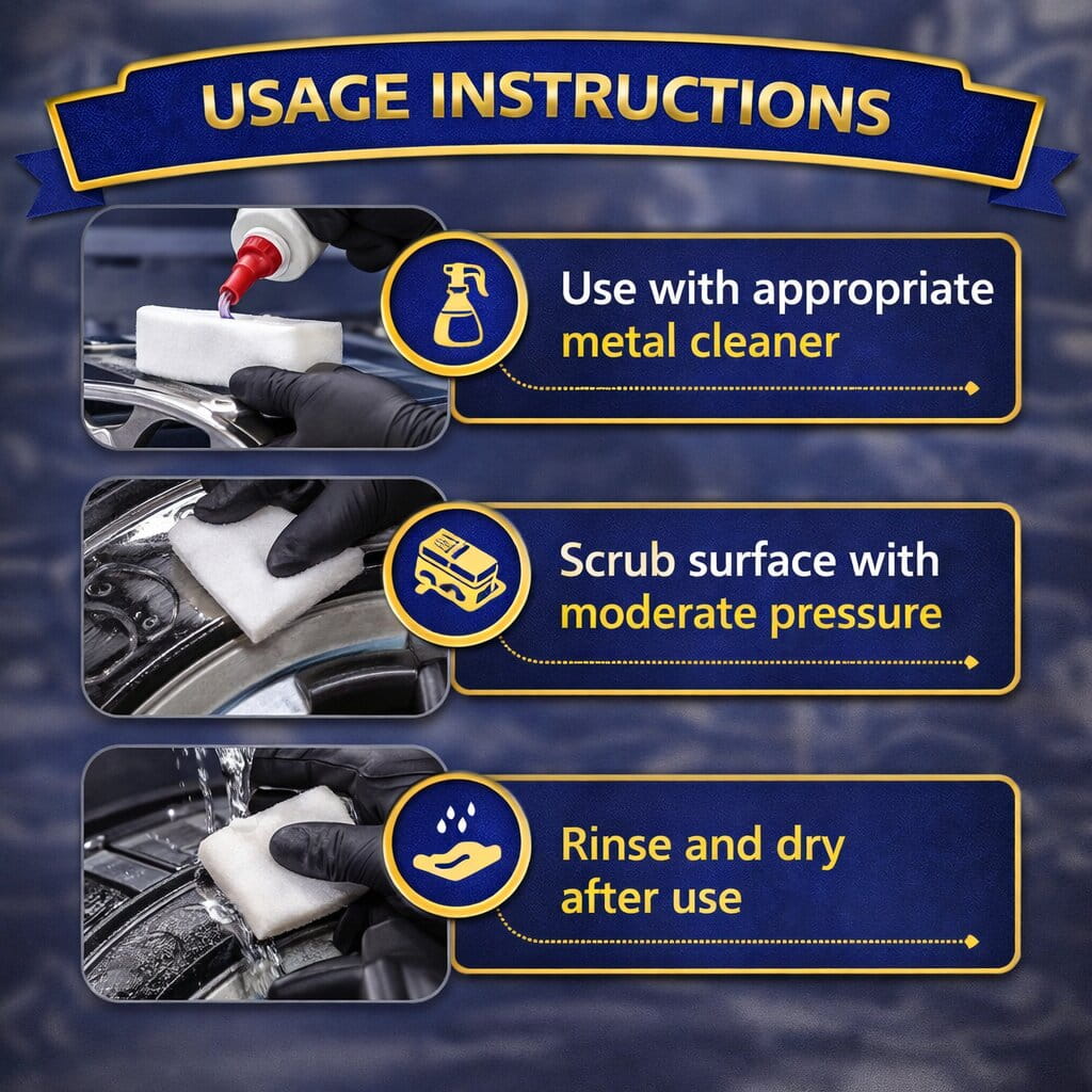White Scourer – Heavy Duty Metal Cleaning Pad image 2