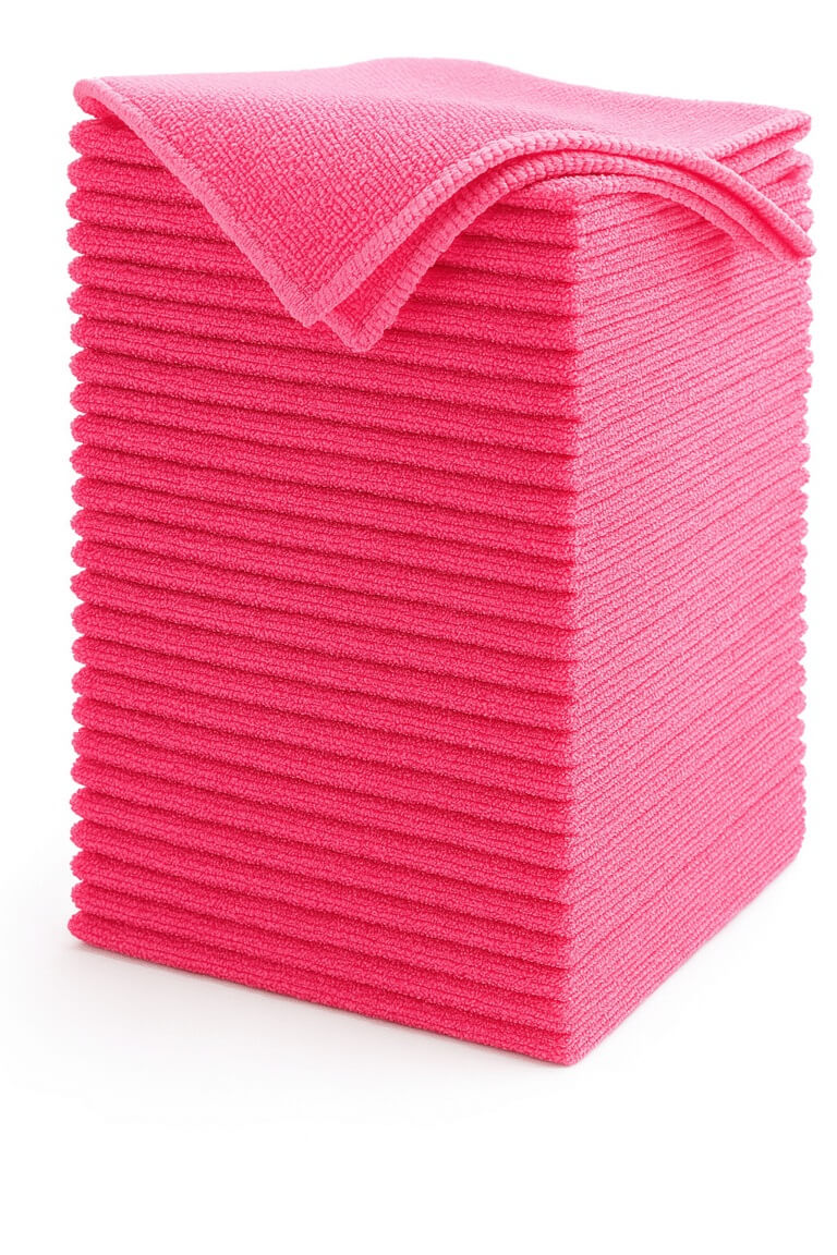 Premium Microfibre Cloth Pink – Ultra Soft Lint-Free Car Detailing Cleaning Cloth (Pack of 10) image 0
