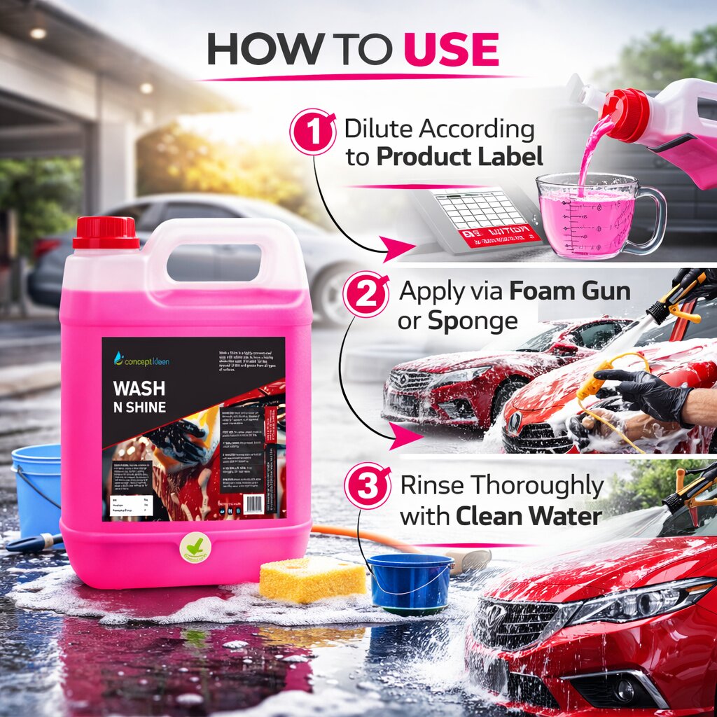 Wash N Shine Car Shampoo 5L image 2