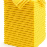 Premium Microfibre Cloth Yellow – Ultra Soft Lint-Free Car Detailing Cleaning Cloth (Pack of 10)