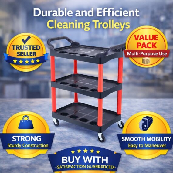 Durable and Efficient Cleaning Trolleys