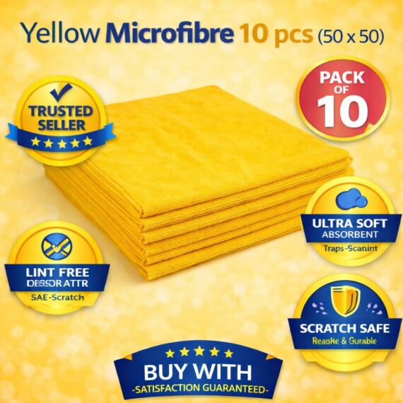 Yellow Microfibre 10 pcs (50 x 50)