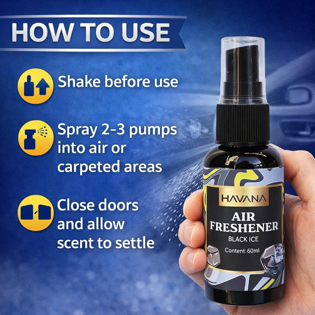 Havana Black Ice Air Freshener Spray Bottle
