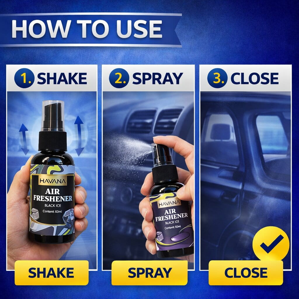 Havana Black Ice Air Freshener Spray Bottle